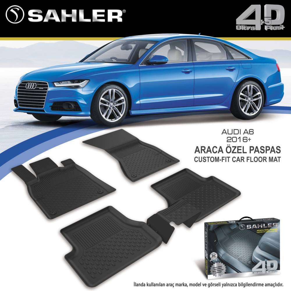 Sahler gumene patosnice za Audi A6 2011–2018, prednje i zadnje, sa visokom ivicom